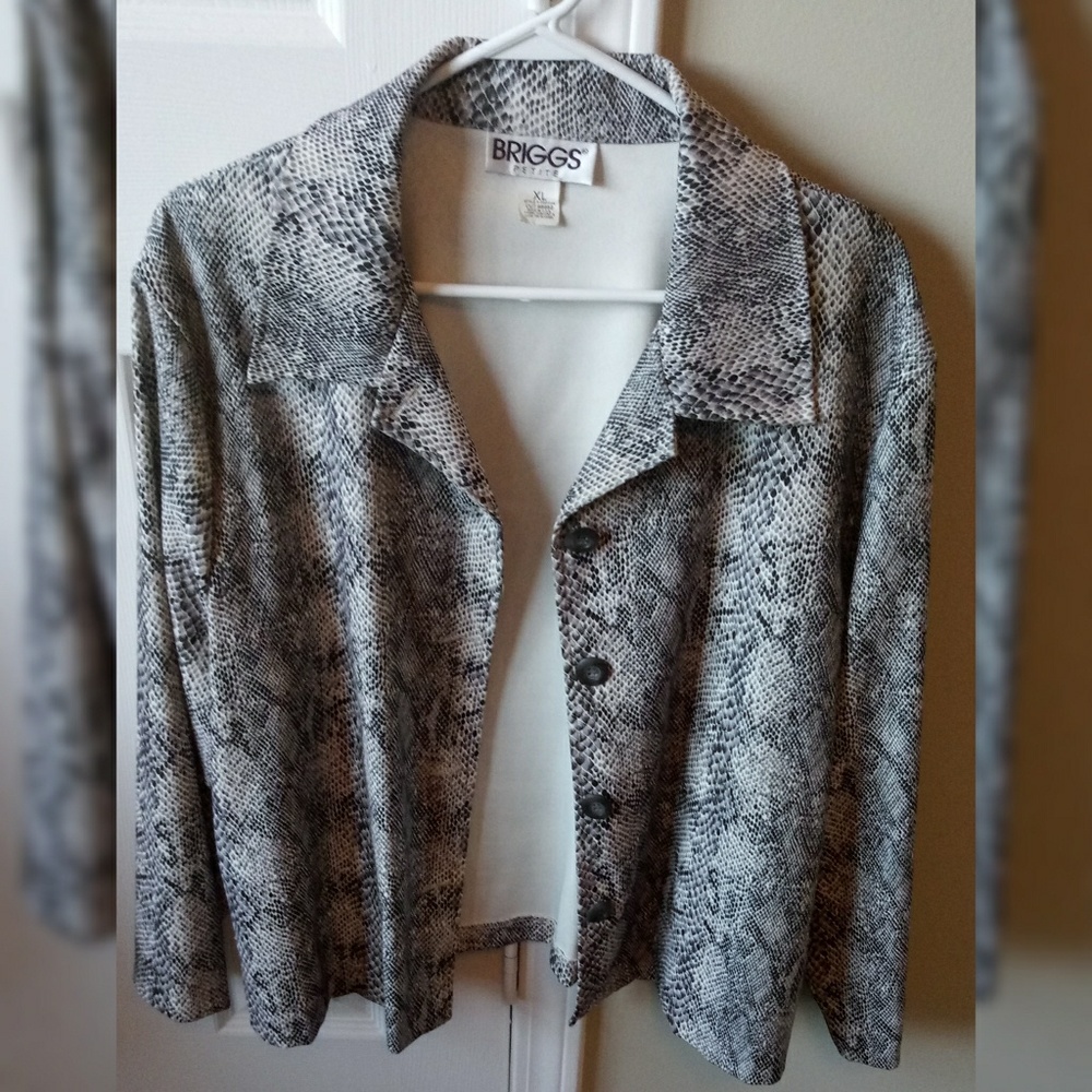 Briggs Petite Snakeskin Print Jacket